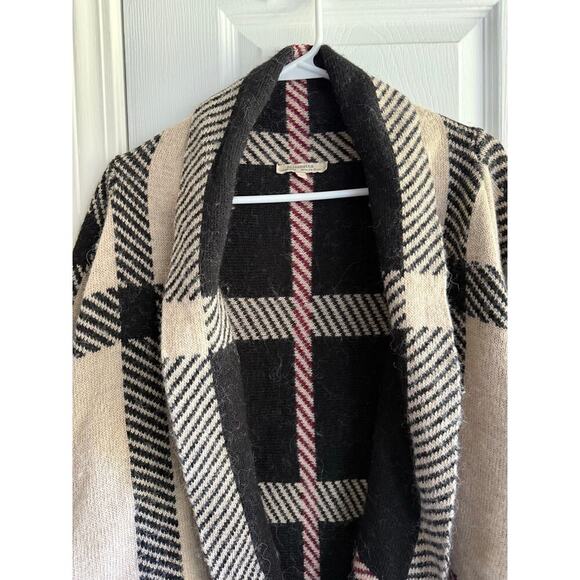 Elisabetta Collection Plaid Open Front Alpaca and Wool Blend Cardigan size Large - Picture 5 of 6